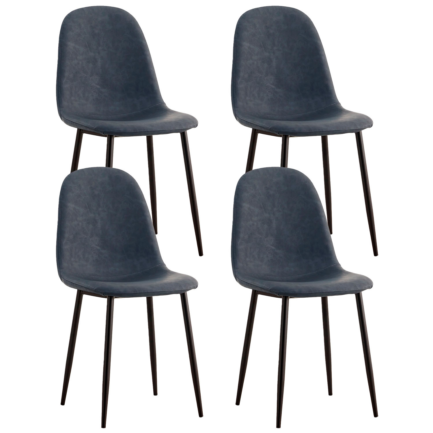 Pack 4 Sillas de Comedor de Piel Mera 56x44x87.5cm Thinia Home Sillas de Comedor de Diseño 1
